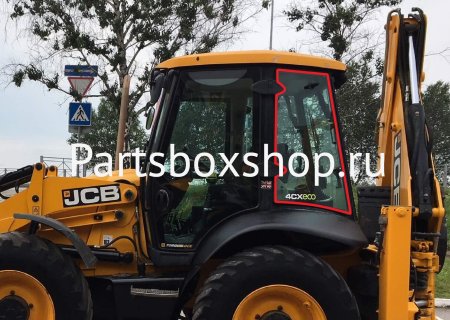 Стекло боковое левое JCB 3CX, 4CX с 2005 г. KMK