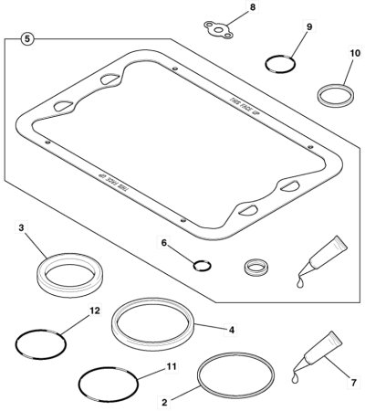 Комплект прокладок двигателя нижний 320/09383 PBS